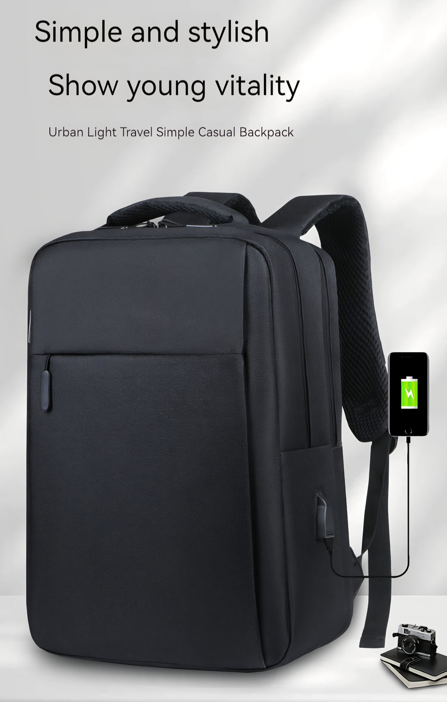 Waterdichte Rugzak Laptoptas Oplaadbaar Met Usb Kabel