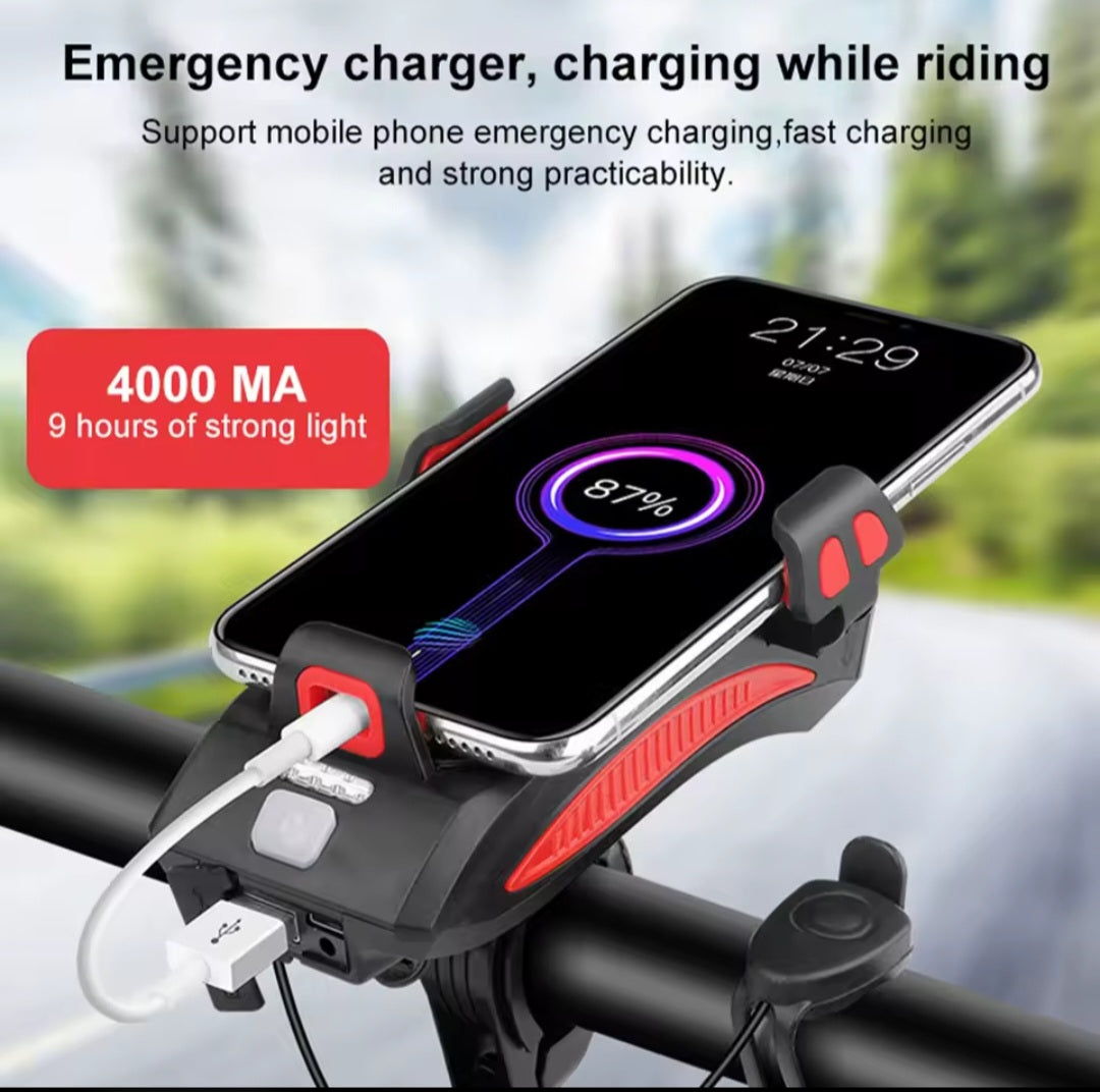 4 in 1 Telefoonhouder Fiets met Powerbank