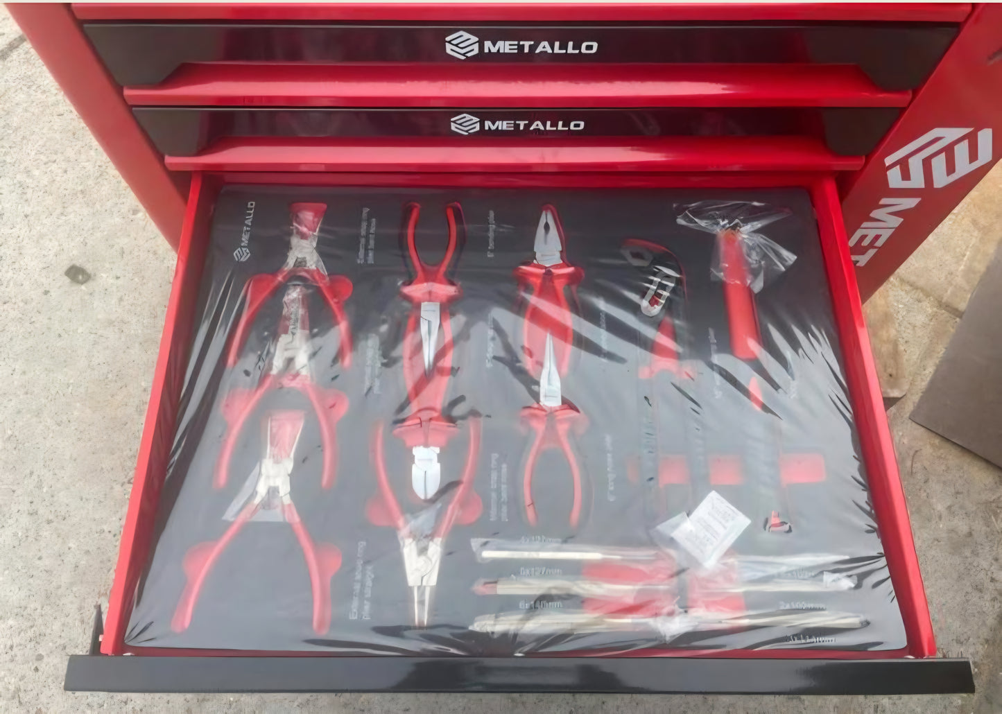 Metallo Gevulde Gereedschapswagen 7 Laden